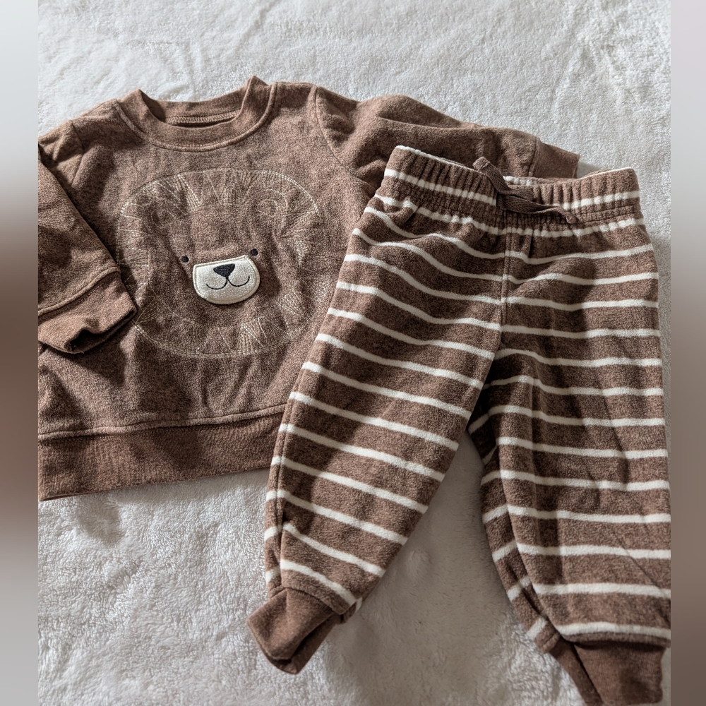 Brown Striped Kids Set